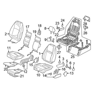 Honda OE - Seats & Tracks - Passenger Seat Components
