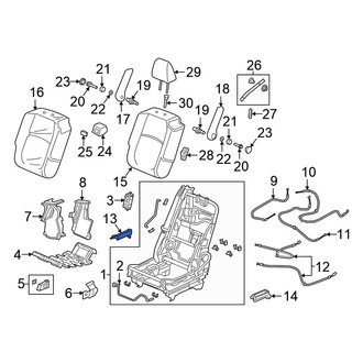 Honda OE - Center Right Outer Seat Track Cover