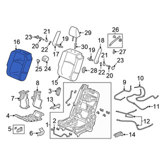 Honda OE - Center Right Seat Back Cushion Cover
