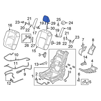 Honda OE - Center Left Headrest