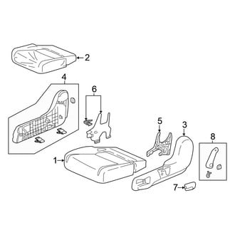 Honda OE - Seats & Tracks - Second Row Seats (Left Seat, Seat Cushion Components)