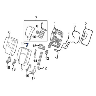Honda OE - Rear Left Headrest Guide