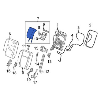 Honda OE - Rear Left Headrest