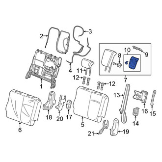 Honda OE - Rear Left Lower Headrest Cover