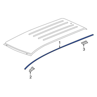 Honda OE - Right Roof Drip Molding