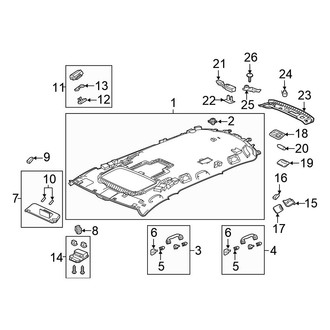 Honda OE - Roof - Interior Trim (With Sunroof)