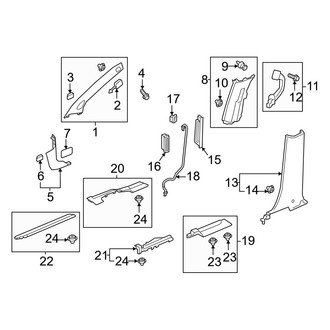 Honda OE - Pillars, Rocker & Floor - Interior Trim