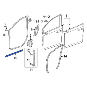 Honda OE - Front Left Lower Door Seal