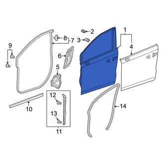 Honda OE - Front Left Door Shell