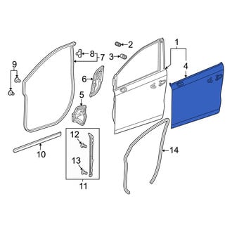 Honda OE - Front Right Outer Door Outer Panel