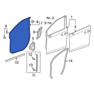 Honda OE - Front Left Outer Door Seal