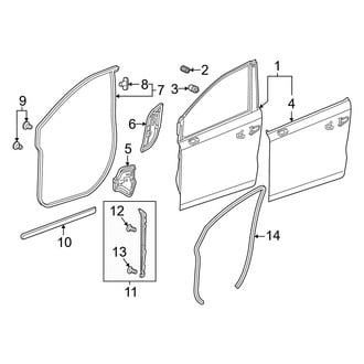 Honda OE - Front Door - Door & Components