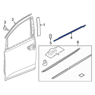 Honda OE - Front Left Door Belt Molding