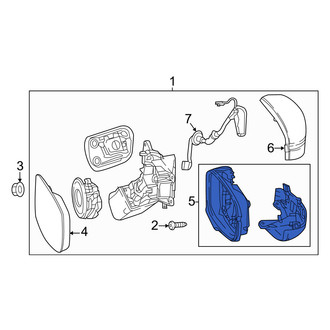Honda OE - Front Right Door Mirror Housing