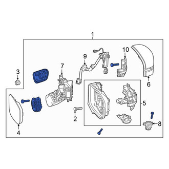 Honda OE - Front Left Door Mirror