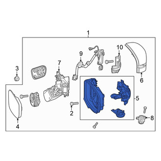 Honda OE - Front Left Door Mirror Housing