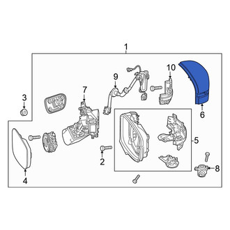 Honda OE - Front Left Door Mirror Cover