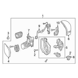 Honda OE - Front Door - Outside Mirrors (With Signal Lamp)