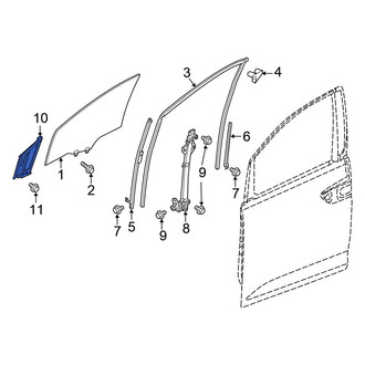 Honda OE - Front Left Vent Window Assembly
