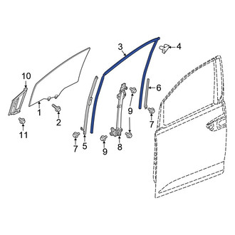 Honda OE - Front Right Window Channel