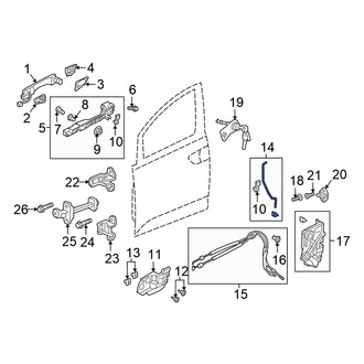 Honda OE - Front Left Door Lock Operating Rod