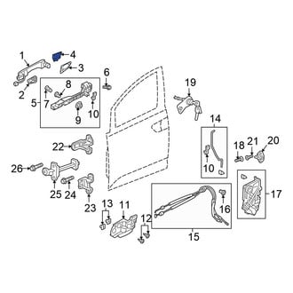 Honda OE - Front Left Exterior Door Handle Cover