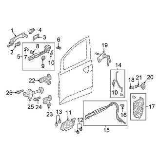 Honda OE - Front Door - Lock & Hardware