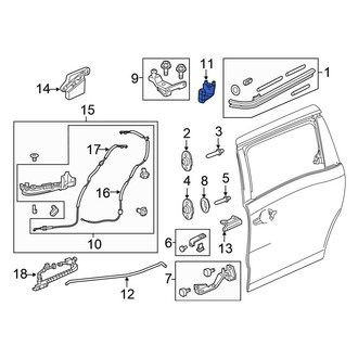 Honda OE - Rear Left Sliding Door Roller