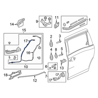 Honda OE - Sliding Door Lock Actuator Cable