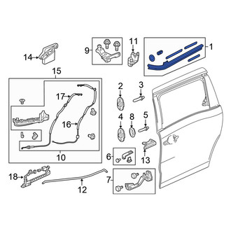 Honda OE - Left Sliding Door Track