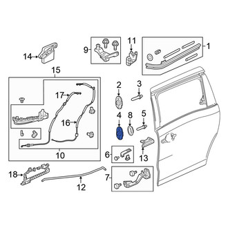 Honda OE - Front Lower Sliding Door Stop Bumper