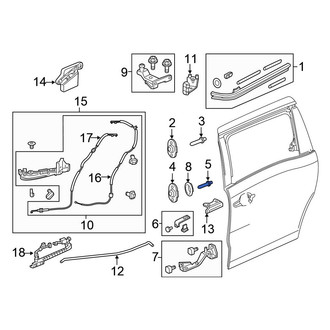 Honda OE - Front Upper Sliding Door Stop Bumper