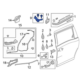 Honda OE - Front Left Upper Sliding Door Roller