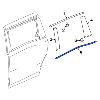 Honda OE - Rear Left Outer Door Belt Molding