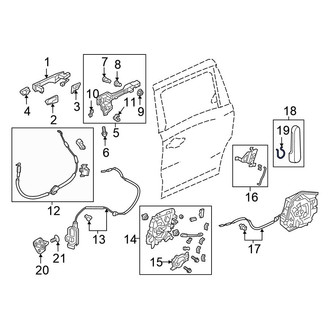 Honda OE - Sliding Door Handle Clip