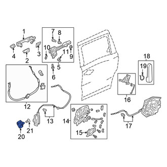 Honda OE - Rear Sliding Door Striker