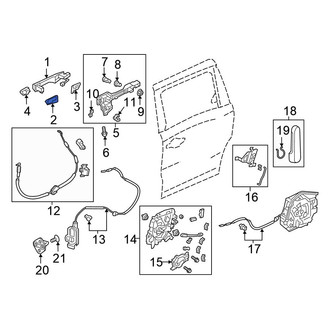 Honda OE - Front Right Sliding Door Handle Gasket