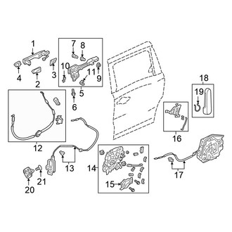 Honda OE - Side Loading Door - Lock & Hardware (W/O Power Sliding)