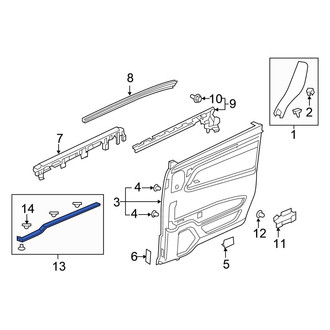 Honda OE - Left Lower Inner Sliding Door Weatherstrip