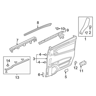 Honda OE - Side Loading Door - Interior Trim (W/O Power Sliding)