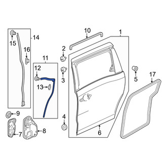 Honda OE - Right Lower Outer Sliding Door Weatherstrip