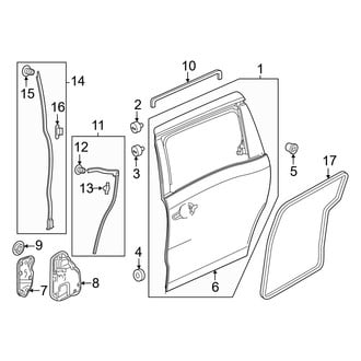Honda OE - Side Loading Door - Door & Components (With Power Sliding)