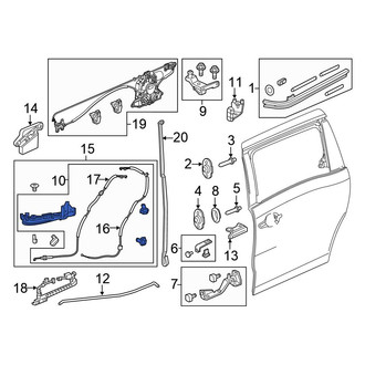 Honda OE - Front Left Lower Sliding Door Roller