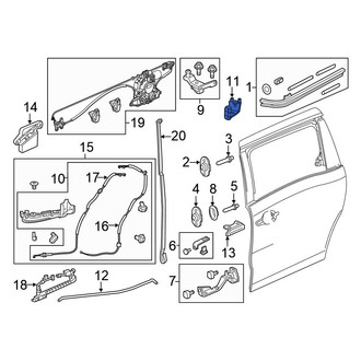 Honda OE - Rear Right Sliding Door Roller