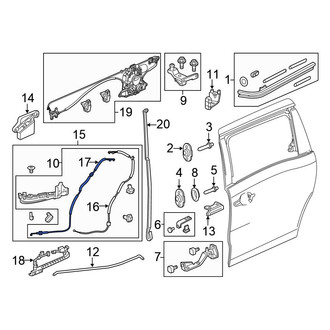Honda OE - Sliding Door Lock Actuator Cable