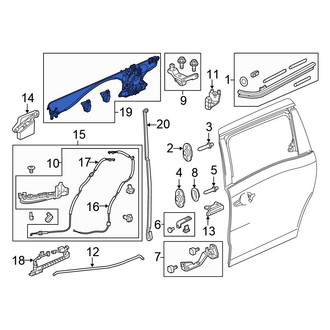 Honda OE - Left Power Sliding Door Motor