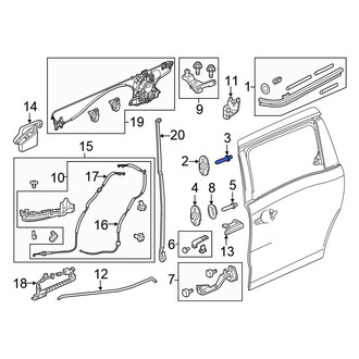 Honda OE - Front Upper Sliding Door Stop Bumper