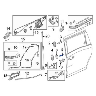 Honda OE - Front Upper Sliding Door Stop Bumper