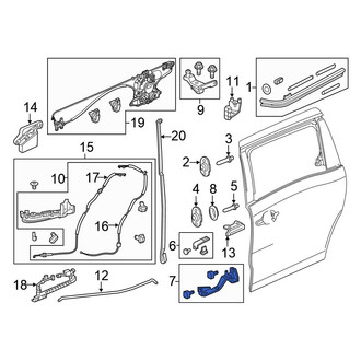 Honda OE - Rear Left Sliding Door Stop Bumper