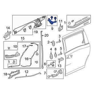 Honda OE - Front Left Upper Sliding Door Roller